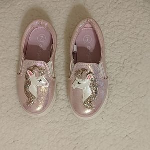 Pink pearl unicorn slip-on choose